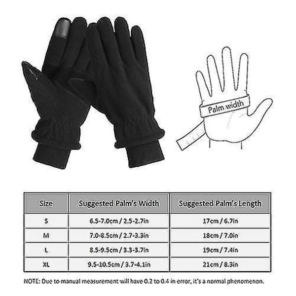 Handsker vanter vinter termiske handsker touchscreen polar fleece