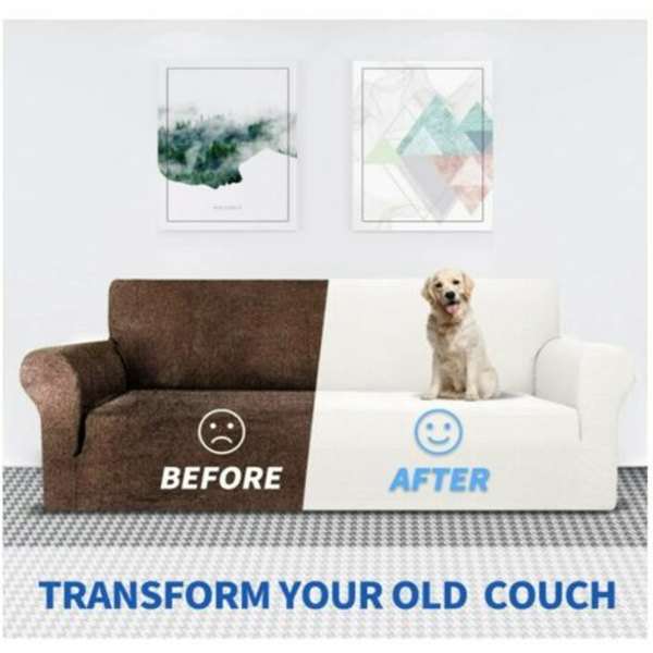 Sofabetræk, Super strækbar 1-sædets sofa, Universal Jacquard Spandex sofabetræk til stue til beskyttelse af møbler, Pet Cou