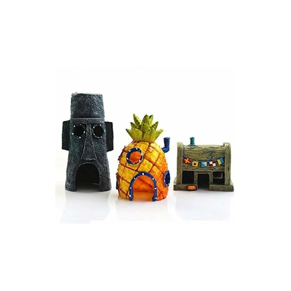 Ananas hus med æske simulation harpiks håndværk tegneserie animation akvarie landskabspleje