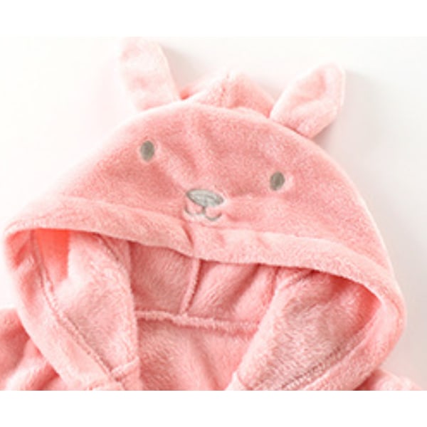 Rosa kaninører barnebadekåpe 150#,