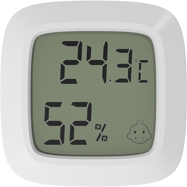 Minilämpökosteusmittari, sisätiloissa, baby, makuuhuone, magneettinäytöllä (Celsius valkoinen)