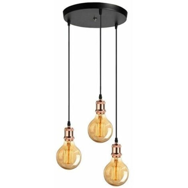 Industriell retro ljuskrona ljusarmatur med E27 sockel metall Edison stil taklampa för vardagsrummet kök