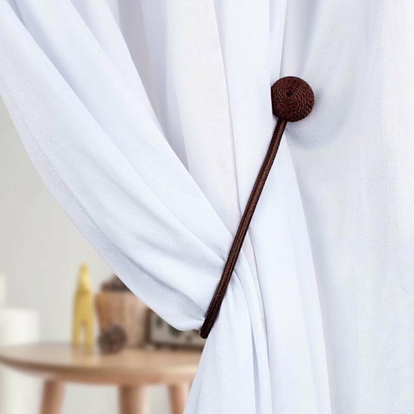 Stykker af gardinstropper Gardin Magnetisk spænde Gratis perforeret kabelklemmetilbehør Home Decoration Ring Clip Guld