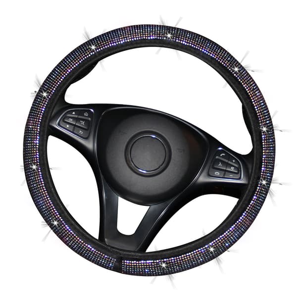 Elastisk Krystall Diamant Rattrekk Sklisikkert grep Universell passform 37 til 38 cm