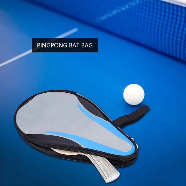Vanntett Ping Pong Racket Bag Full Beskyttelse Oxford Materiale Blå