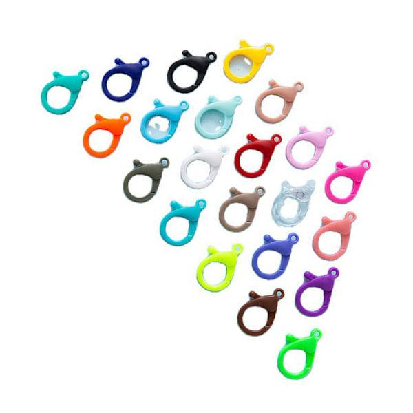 100 st 25 mm färgade hummerklolås för gör-det-själv-ryggsäckar, nyckelringar, armband och halsband