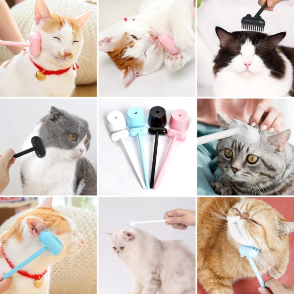 Kattemassager hårbørstelegetøj, Kattebørste til hårfjerning, Katteplejebørstekam til hårfjerning, Kattebørste til indendørs