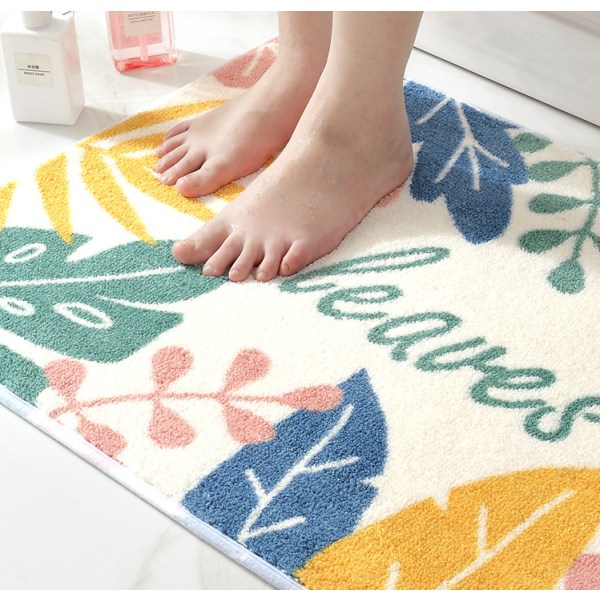 Wonderful Forest Simple Flocking Baderomsgulvmatte 50*80cm,