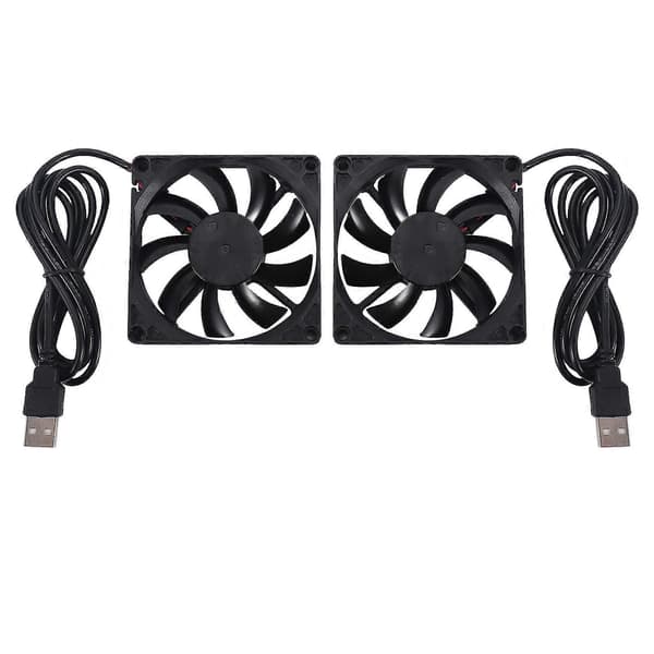 80mm 5V USB Blæser - 2 Pak 8cm 8015 Børsteløs DC Køleblæser til PC Computer Router Kabinet Køler [ht] Black