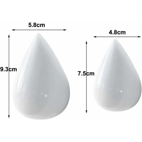 7 set Creative Teardrop Coat Hook Hook Seinäkoristelu Moderni sisustus, valkoinen