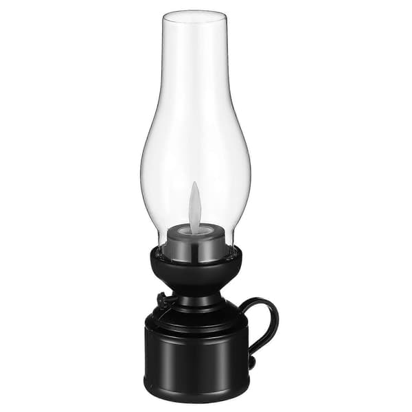 Flammeløs LED parafinlampe i plast, retro oljelampe dekorasjon
