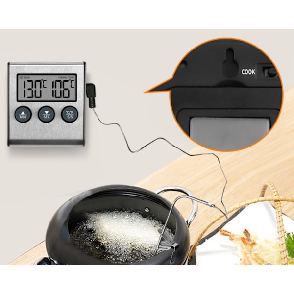 BBQ boks makroner temporization gaffel sukker termometer sonde
