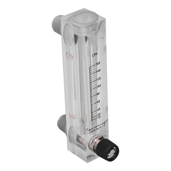 Justerbar vattenflödesmätare med hög precision, transparent panel, 16-160 LPH