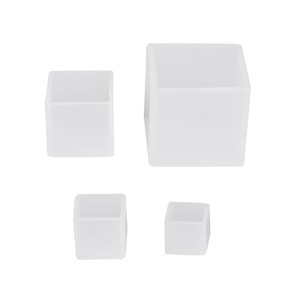 Firkantede silikone epoxy resin forme til DIY håndværk 4 stk