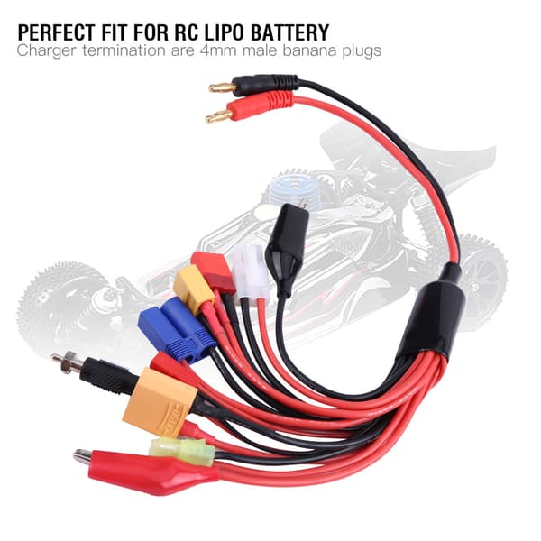 11 i 1 RC Lipo Batteri Multi Oplader Stik Adapter Konverter Ladekabel