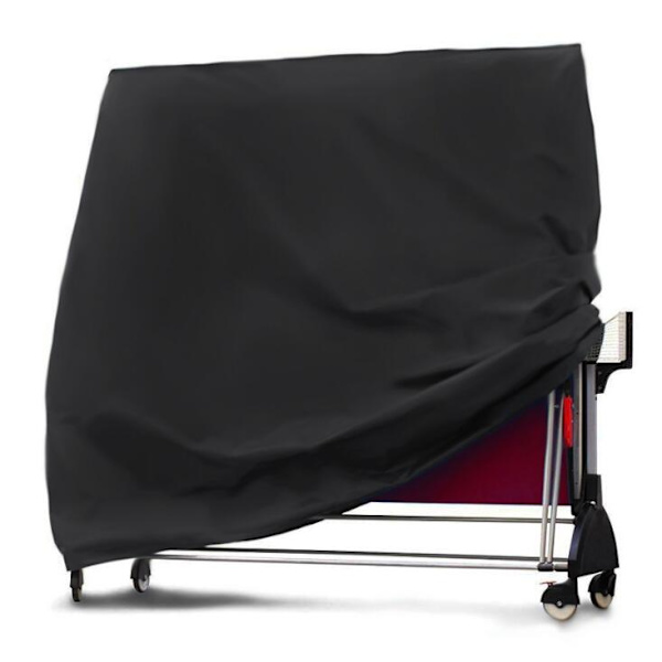 210D sort Oxford klud vandtæt og støvtæt udendørs bordtennis bordbetræk Bordtennis borddæksel 165x70x185cm,