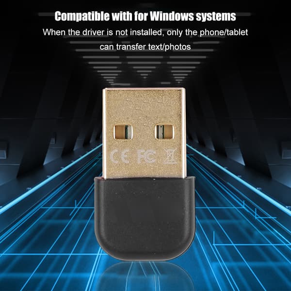 BTA-403 CSR8510 Chip Dobbelt Forgyldt USB 3Mbps Bluetooth-adapter til mobiltelefon tablet (sort)