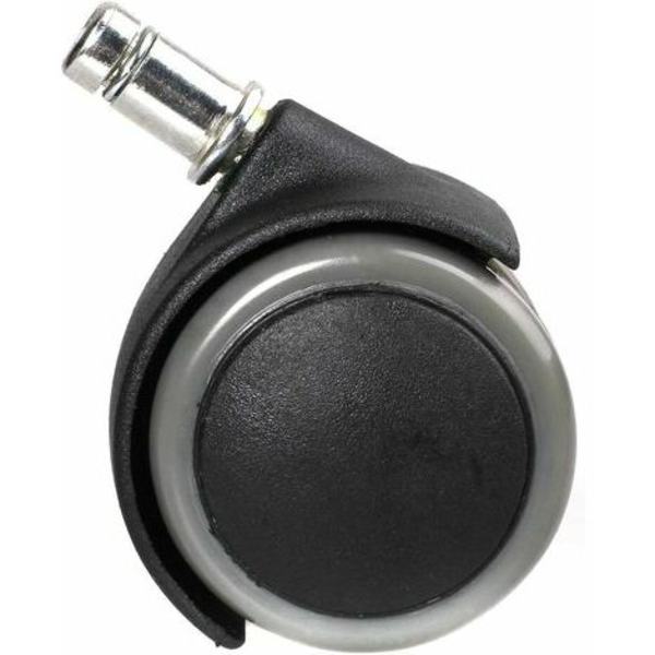 Kartokner Sett med 5 hjul på harde gulv 11 mm - for kontorstol, PU, ​​11/50 mm, svart (grå kant)