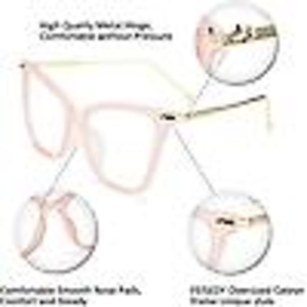 Ylisuuret kissansilmälasien kehys kirkkailla linsseillä naisten silmälasit B2460