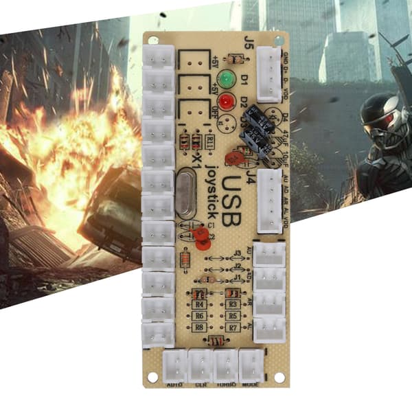 Arcade Game USB-koderknapcontroller til Raspberry Pi Host PC-spillemaskine BlackCY-822A[ht]