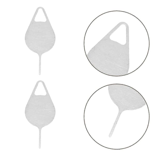 SIM-kortudstødernål i rustfrit stål 600 stk. 3.00X1.00X0.10CM Silver
