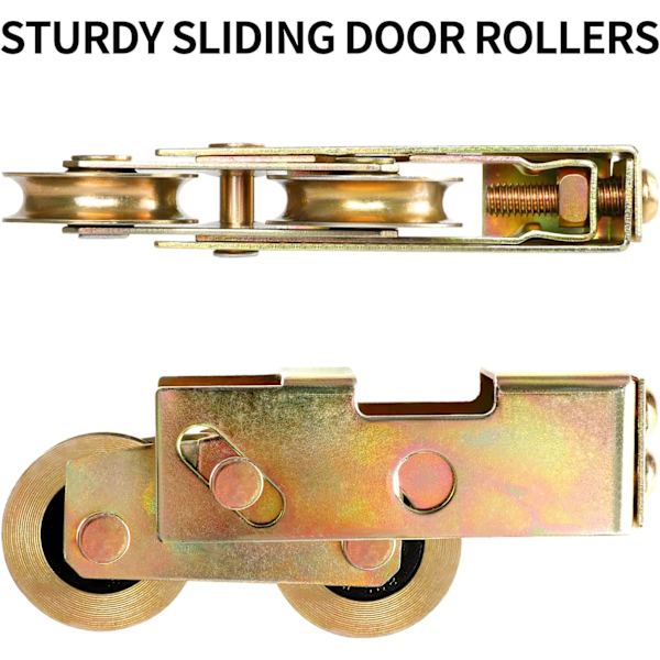 Uteplats skjutdörr tandem set, Huazu skjutdörr rullbyte, 1-1/4" stålkullager