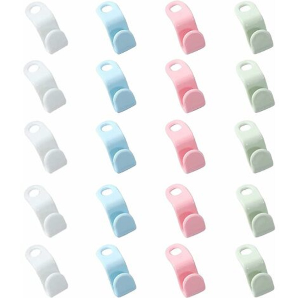 Fonepro 20 Pieces Connect Ripustimet Korkealaatuiset koukut Liitin vaatekaappiin Vaatekoukku Organizer Kaappi Järjestely