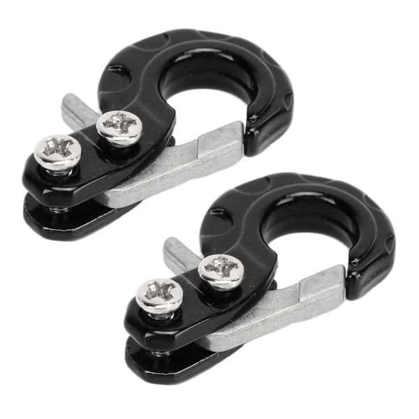 2 STK Spil Trailer Krog Aluminiumlegering Racing Trækline Krog til 1 10 RC Rock Crawler Sort