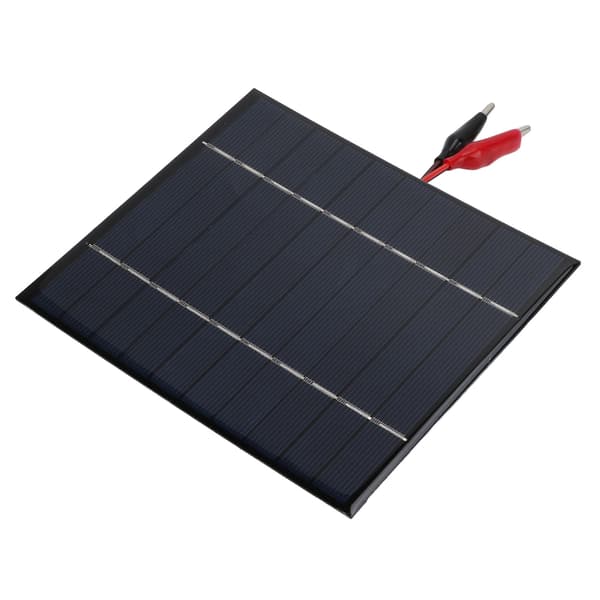 2,5W 5V Mini Solcellepanel Poly Mini Solcellepanelmodul DIY Sol Epoksi Panel + Tigerklemme