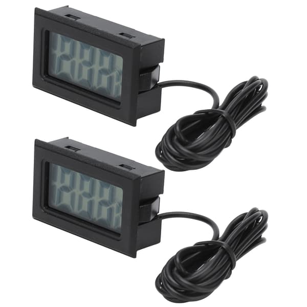 2. generations elektronisk digitalt termometer termostat temperaturmåler 2s opdatering med probe sort
