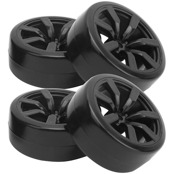 4st 63mm RC Gummidäck Driftdäckbyte Passar WPL D12 015BL RC Bil