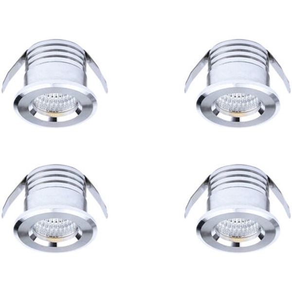 Sæt med 4 mini forsænkede LED-spots, 3 W,