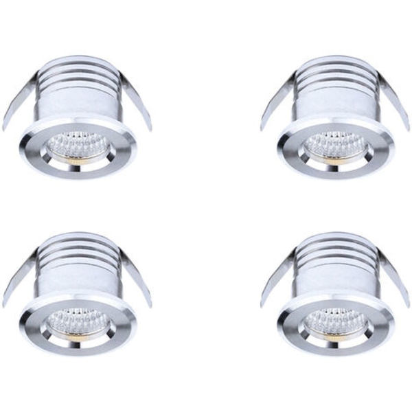 Set med 4 mini infällda LED-spotlights, 3 W,