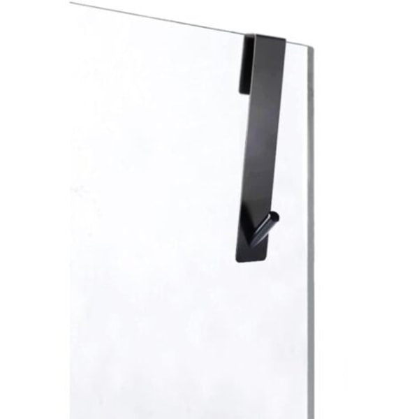 Suihkuoven koukku, 2 ruostumattomasta teräksestä valmistettua suihkukoukkua Suihkuoven oven koukku (musta 13,3 cm)