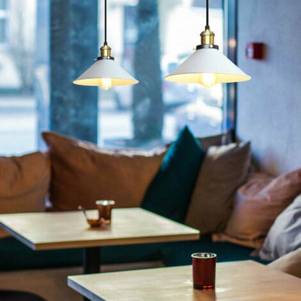 3x Retro Pendel Industriel Design E27 Ø 26cm, Pendel Loftslampe Jern Lysekrone Hængelampe til Soveværelse Kitc