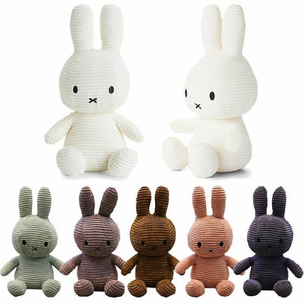 Miffy-dukke Legetøj Børnepude Sød udstoppet kanindukke påskegave Brown 25cm 9.8in