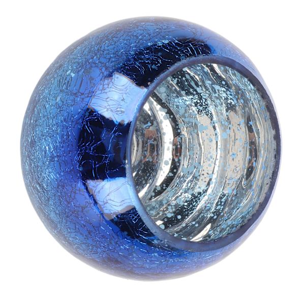 HT Handgjord Gradient Blå Glas Tealight-hållare - Romantisk och Attraktiv Dekor för Bordsdekoration Blue