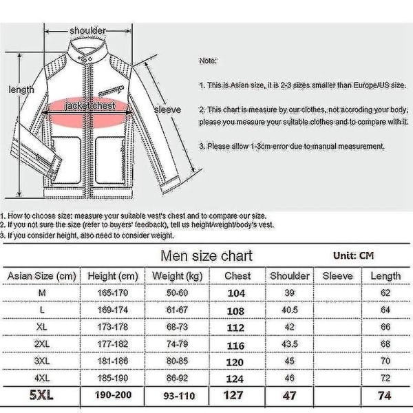 9 Steder Opvarmet Vest Mænd Kvinder Usb Opvarmet Jakke XXXL