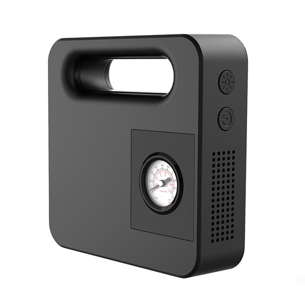 12V Digital Display Bærbar LED-lys Bildæk Luftkompressorpumpe Sort Pointer