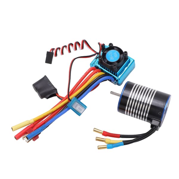 Hobbyfans 3650 Motor Kit 4300KV med 60A Programmerbar Brushless ESC Combo Sæt til 1/10 RC Bil