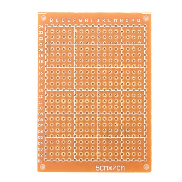 Universal Enkel Sidig Prototyp PCB Kopplingsdäck 10st 5x7cm