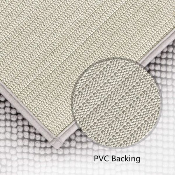 Halkfri, absorberande badmatta 80cm x 50cm Chenille Microfiber duschmatta för badrum, grå
