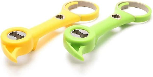 【HT】Boksåpner Functal Boksåpner Vri Flaskeåpner Ølkorkfjerner For Hjemmebar (Gul) (2 stk)