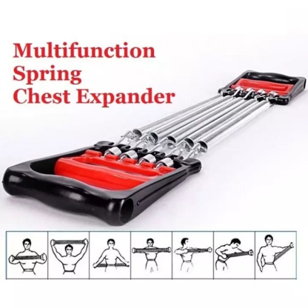 Multifunktions 5 modstandsstålfjedre Pull Up Muscle Building 2 i 1 Expander Body Building Træningsmotionsudstyr，