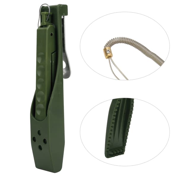 Bärbar Multifunktionell Fisk Grip Controller Clamp Tool Olivgrön
