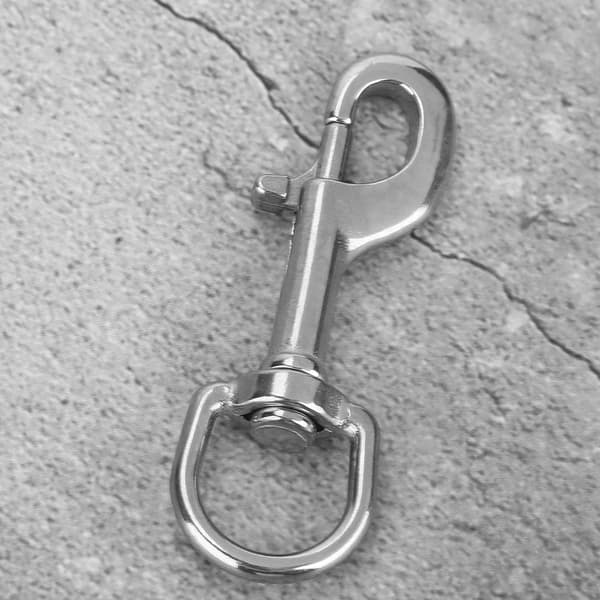 316 rustfritt stål enkelthode krok Swivel Eye Snap Scuba Diving Accessory (90MM, hvit)