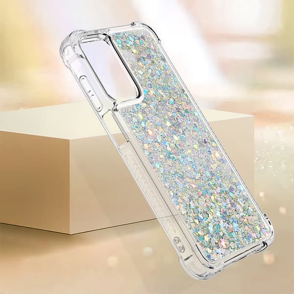 Samsung A17 Kvicksand Glitter Deksel - Sølv Silver silver