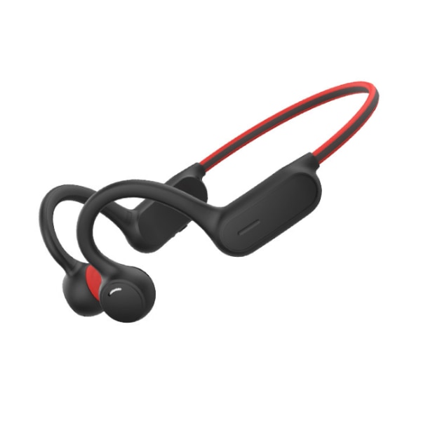 Vanntett Bone Conduction 5.0 In-ear Bluetooth-hodetelefoner (svarte og røde)