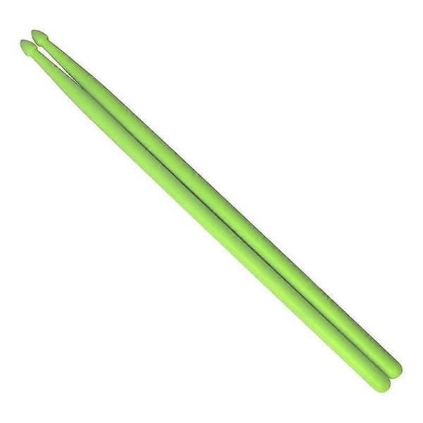 2 stk. trommestikker trommesæt tilbehør nylon trommestikker, farve: lysegrøn Not Specified