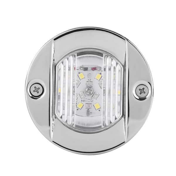 12V Marine Båt Transom Hvit LED Rustfritt Stål Vanntett Anker Heks Navigation Lys
